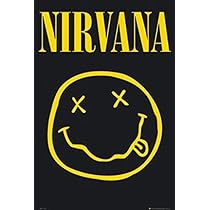 KISS & NIRVANA バンドポスターセット Amazon.co.jp: Nirvana Smileyポスター36 x 24 Rock Music Kurt